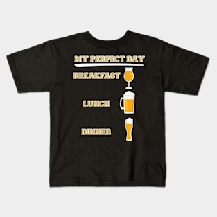 Beer My Perfect Day Kids T-Shirt